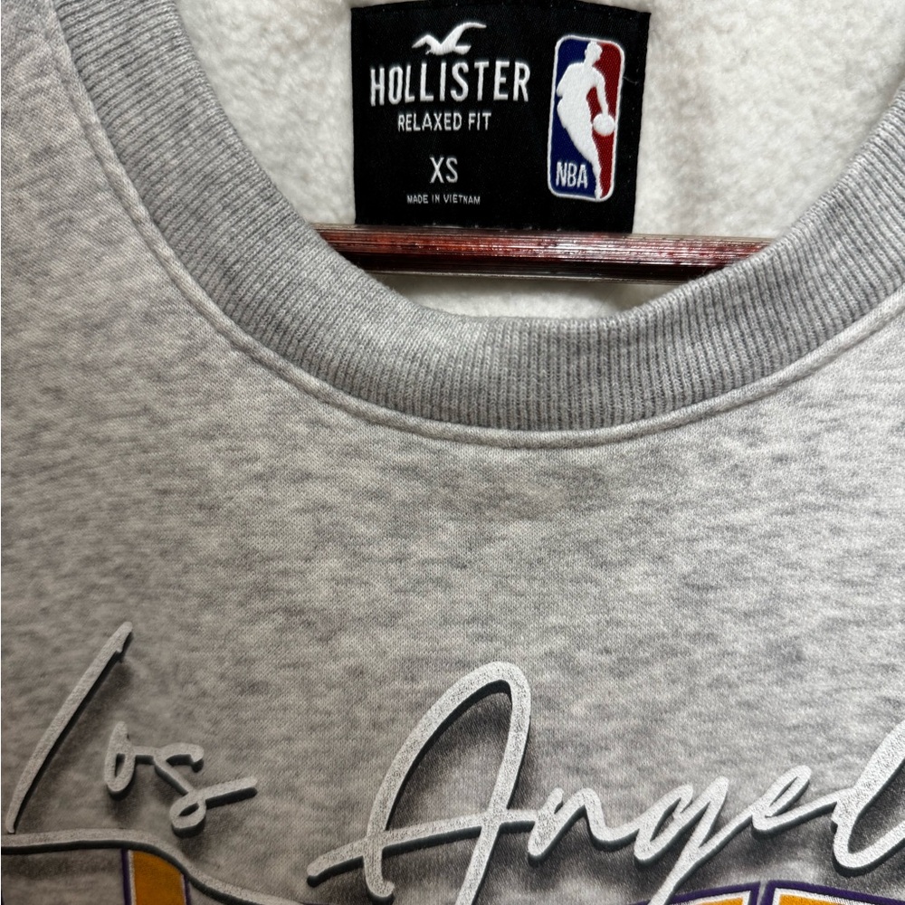 Hollister Gray Lakers Crewneck Sweater - Picture 2 of 2